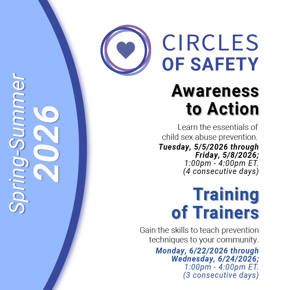 StopItNow's tweet image. April, as #ChildAbusePreventionMonth, is a perfect time to focus your hope to prevent child sexual abuse into action.

Learn more and register for our upcoming trainings on our Virtual Classroom page: stopitnow.org/virtual-classr…

#prevention #training #circlesofsafety #childsafety