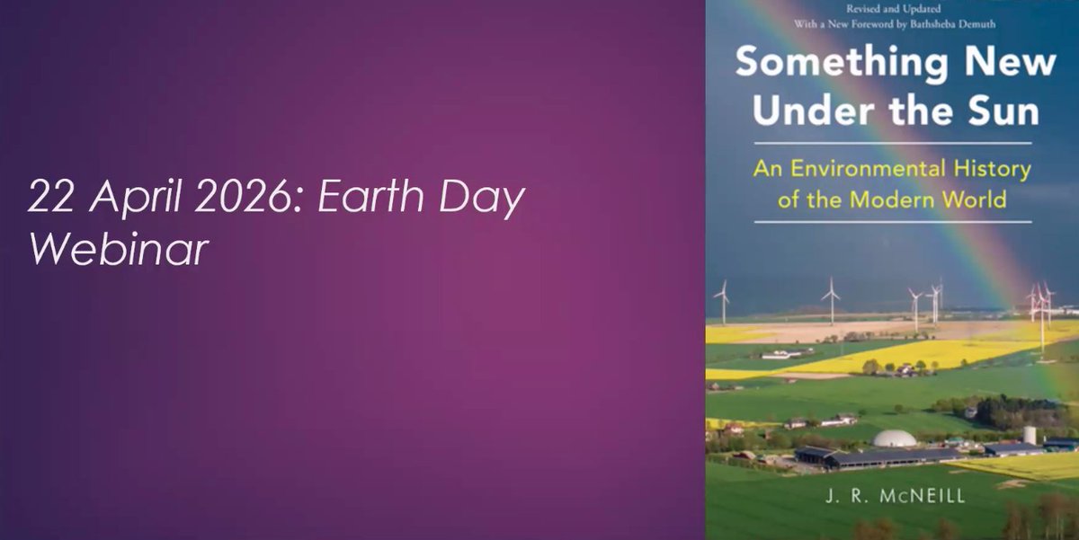 NortonHistory's tweet photo. For Earth Day, acclaimed historian J. R. McNeill revisited his landmark book Something New Under the Sun, which chronicles humankind’s deepening imprint on the planet and the changing relationships between societies and environments.

Request a recording: https://t.co/lKciZelE5b https://t.co/awDlYpHAL5