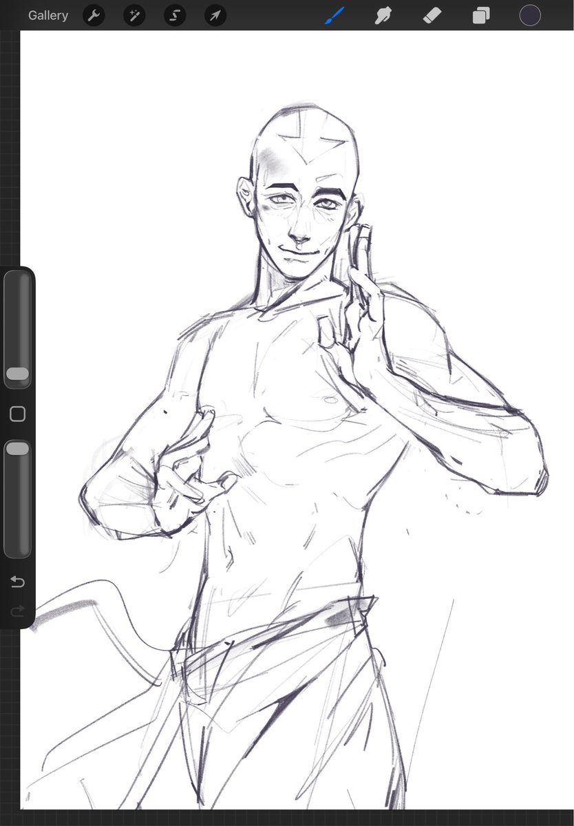 Tivvzz's tweet photo. Trying to get along w procreate w #Aang  
#avatar #atla https://t.co/1DzOTb85fS