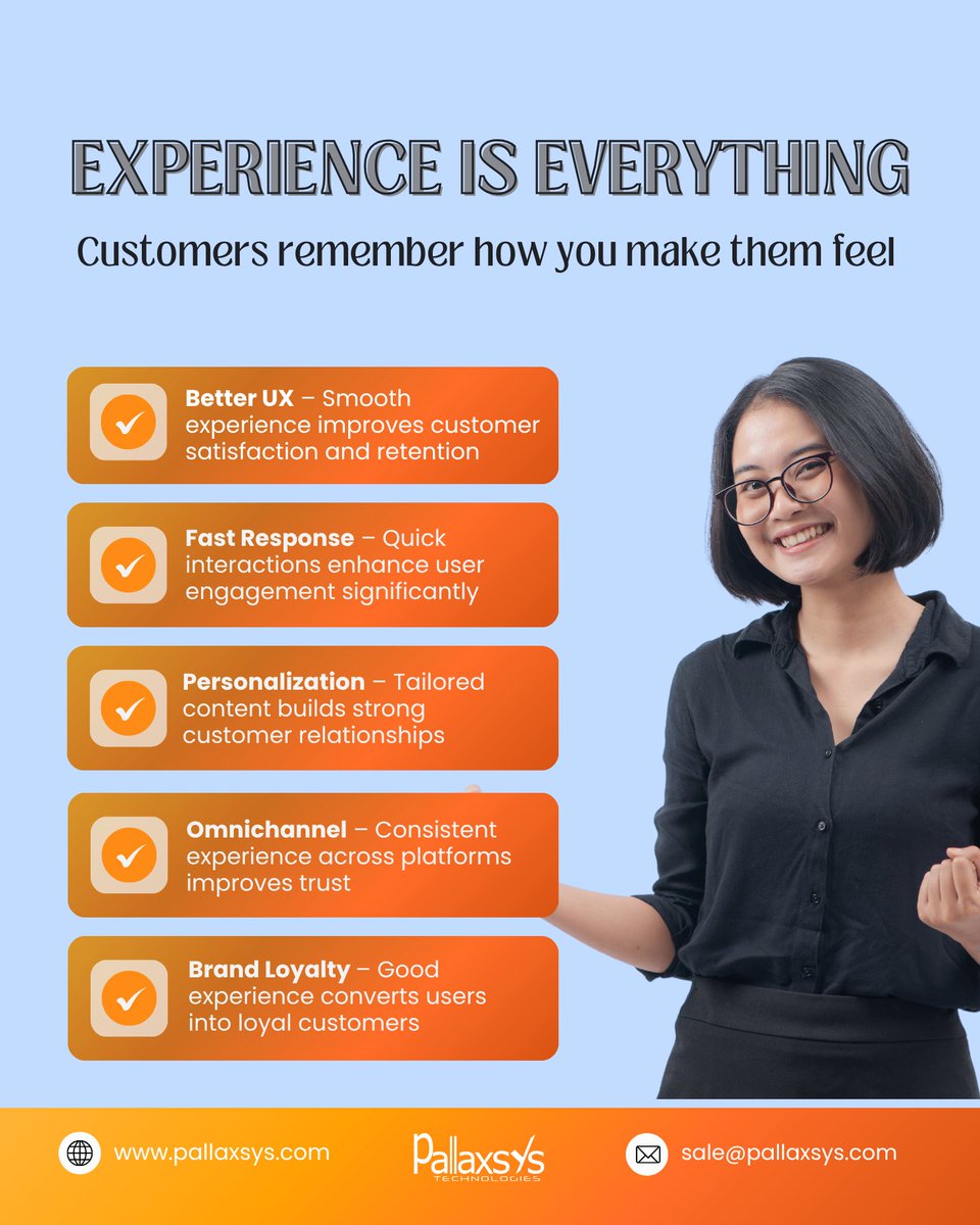 pallaxsys's tweet image. People forget products, but they remember experiences.
👉 Build experiences that customers come back for. Connect with us.

#WebDevelopment #AppDevelopment #Pallaxsys #UIUX #Startups #eCommerce