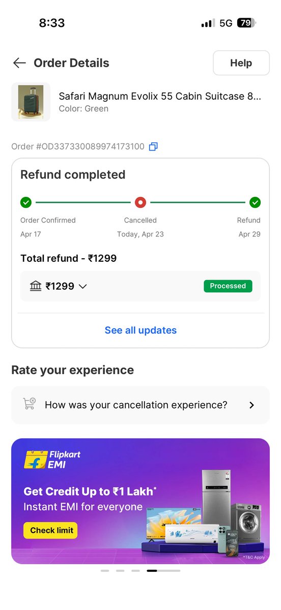 jokta84's tweet photo. Hey @flipkart @flipkartsupport, I’m extremely concerned about a major security &amp; privacy lapse. My order OD337330089974173100 was cancelled today without my consent.
Your app claims an OTP was "shared" for this, but I never received or entered any OTP. https://t.co/P7N5QTVxJT
