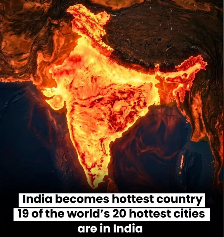 varun1214's tweet photo. Worlds Top 20 hottest place on the Earth are 19 Indian States.  India is boiling and its not May yet and It will get worse. Dont get outside in  mid day. Its dangerous. #Heatwave2026 #HeathWave #India https://t.co/2z9WAI09Sp