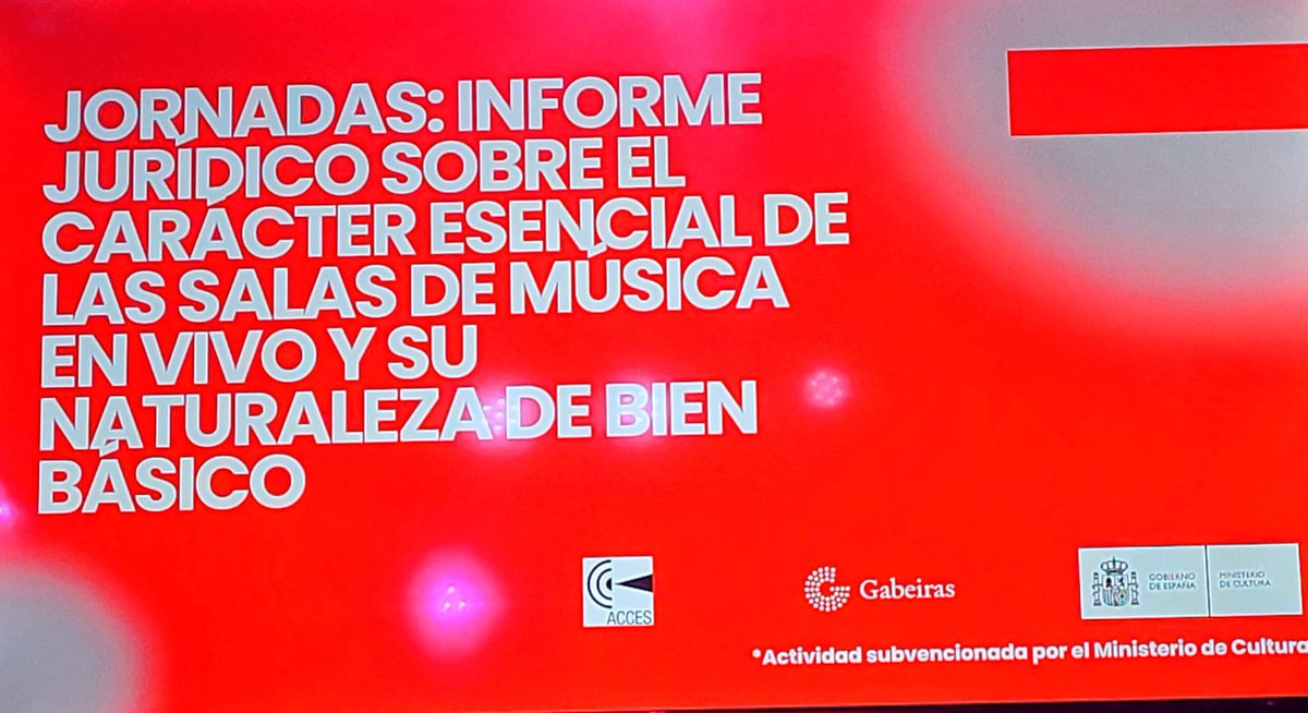 D° Gral Artes Escénicas y Música y Pte ACCES clausuran Jornada sobre carácter esencial de las salas de música.
<a href="/culturagob/">Ministerio de Cultura</a> <a href="/Salasconciertos/">Salas de Conciertos</a> <a href="/ejgabeiras/">Gabeiras</a> <a href="/pgabeiras/">Patricia Gabeiras</a>