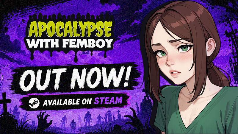 PoutHoney's tweet photo. 🚨 IT’S HERE! 🚨
Apocalypse with Femboy is OFFICIALLY OUT on Steam! 💚
Survive the wasteland. Uncover his secrets. Play your cards right.
Grab it now:  https://t.co/AiZ8EkLi1z
Once you play, drop a review: Would you want to see more content for AWF or a brand new game next?💚 https://t.co/V2zrP33UfA