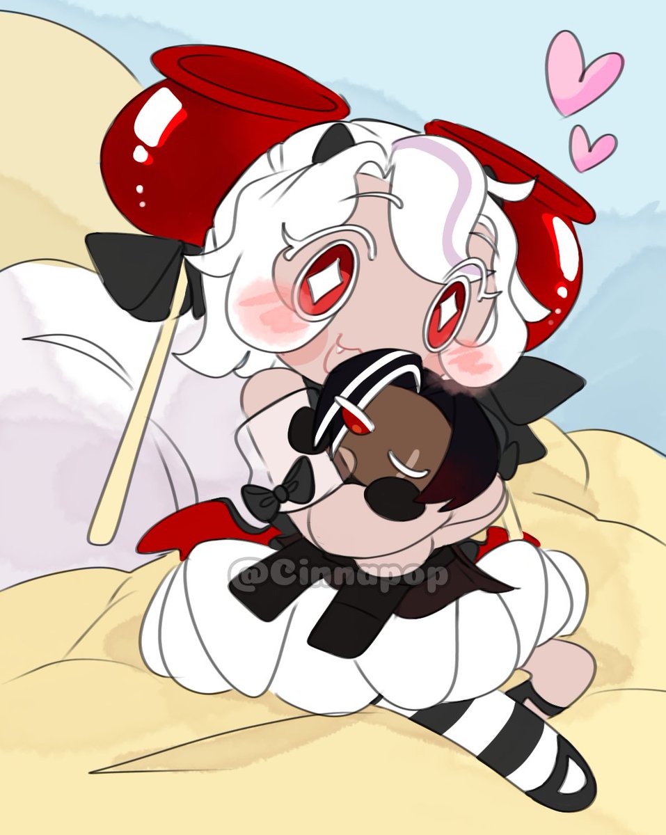 Her knight in shining armor. 
#cookierunkingdom #candyapplecookie #darkcachocookie #cookierun