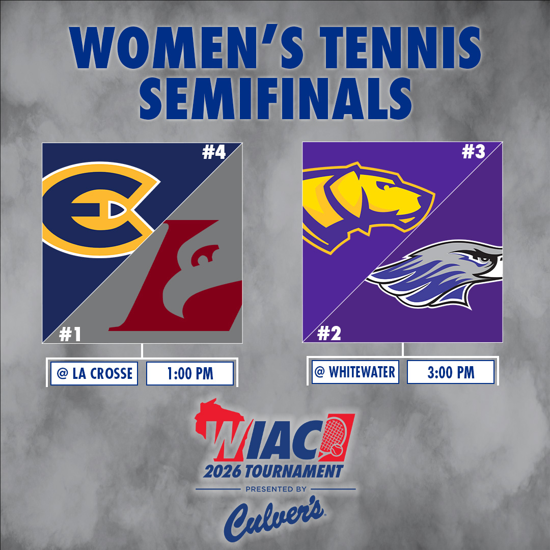 wiacsports's tweet image. #WIACTENNIS | The semifinals are set for the 2026 WIAC Women's Tennis Tournament (pres. by Culver's)! 

Live Stats:
EC at LC: bit.ly/42oekI7

#ExcellenceInAction
#d3tennis