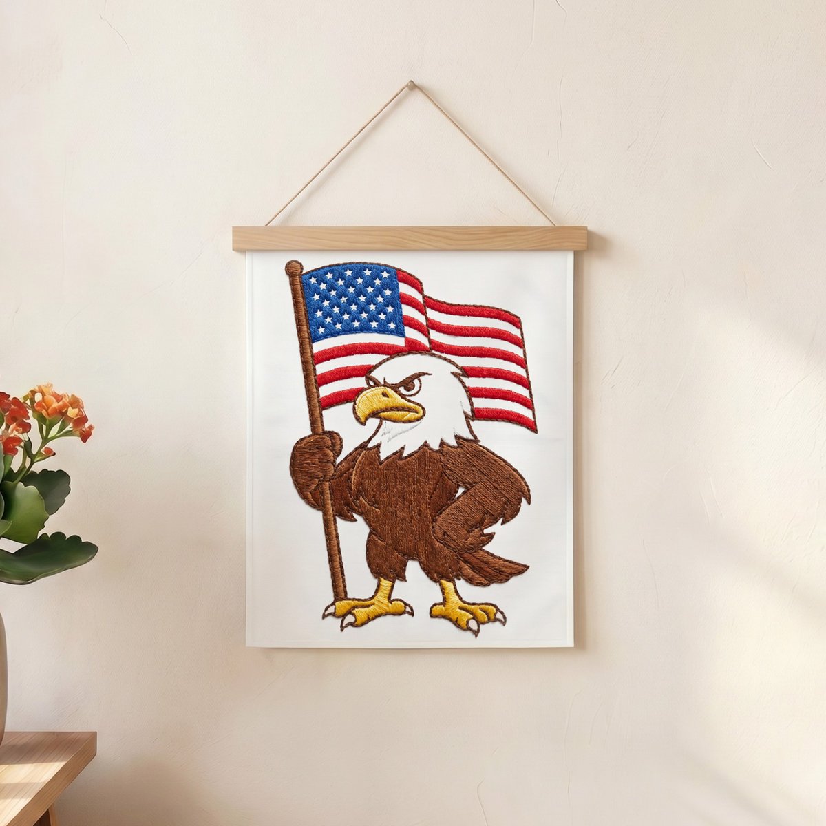 marjan3x's tweet image. Looking for unique wall decor?
This embroidered eagle with flag design adds a powerful and stylish touch to your home.
Perfect for living rooms and offices
#WallDecor #ModernHome #DecorInspiration #homedecor #americanflagdecor