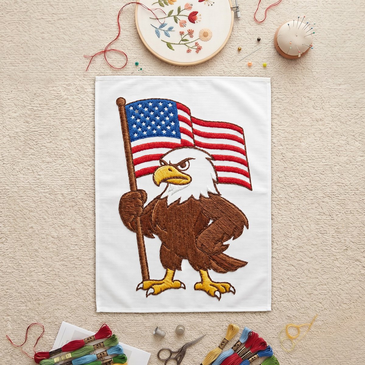 marjan3x's tweet image. Looking for unique wall decor?
This embroidered eagle with flag design adds a powerful and stylish touch to your home.
Perfect for living rooms and offices
#WallDecor #ModernHome #DecorInspiration #homedecor #americanflagdecor