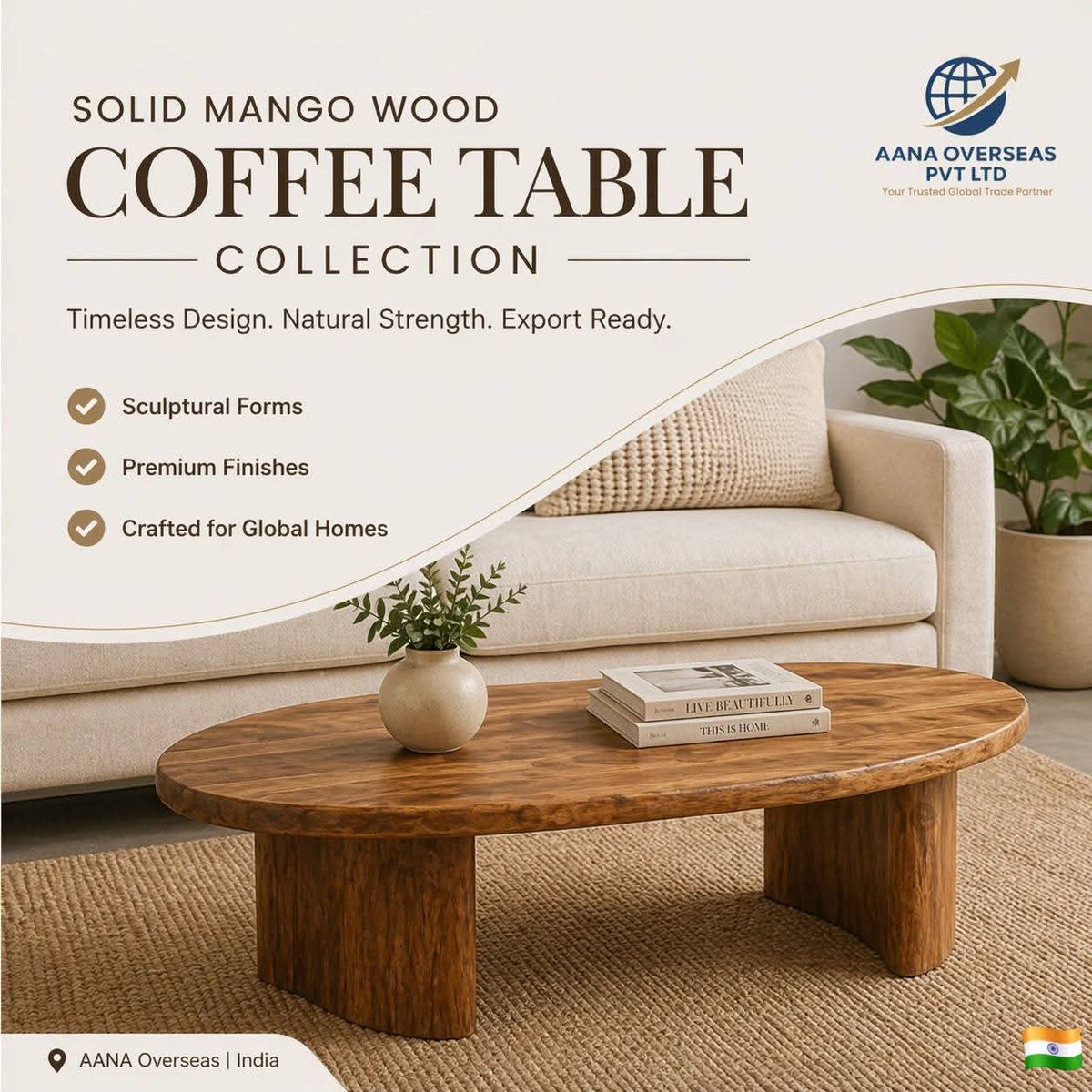 aanaoverseas's tweet image. Premium Solid Mango Wood Coffee Table Collection 🌿
✔ Modern designs
✔ Durable &amp;amp; export-ready
✔ Bulk supply + customization
Ideal for retailers &amp;amp; importers.
📩 Let’s collaborate
#FurnitureDesign #MangoWood #B2BExport #MadeInIndia #AanaOverseas