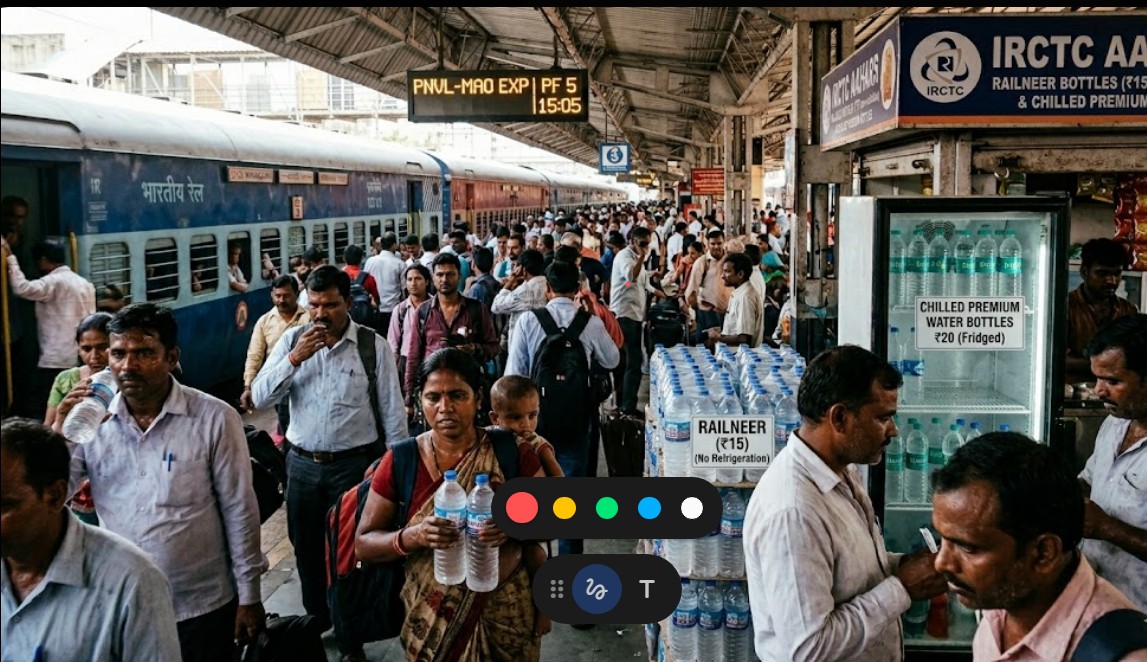AbhayD26011984's tweet image. RailNeer water bottles (₹15) with no refrigeration and fridged chilled premium water bottles priced higher (₹20). #Pune #Akola
#RailwayUnfairBusiness

@PMOIndia @CMOMaharashtra @AshwiniVaishnaw