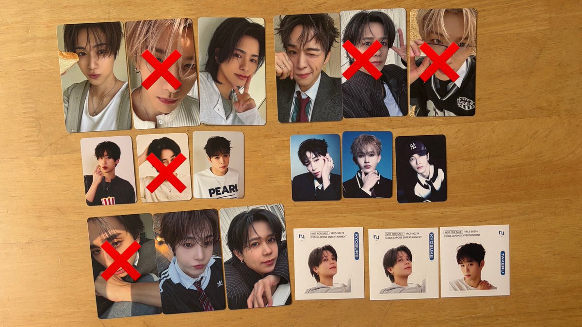 Ru0509ru's tweet photo. INI PULSE 封入 トレカ 交換 

譲） 画像のもの 池﨑、後藤、佐野、許、田島、藤牧、松田

求） 2枚目 💖ついてるもの 尾崎

郵送での交換希望です🌟
まとめてだと嬉しいです。
お気軽にお声がけ下さい！

 #INI交換 https://t.co/tf5683C444