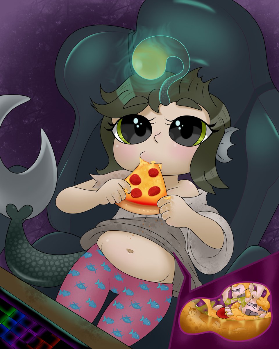 mortaven's tweet photo. POV: Abby at your PC, greasy fingers touchin ALL the keys! (Now with cute PJs!) https://t.co/mofZYH6rzO