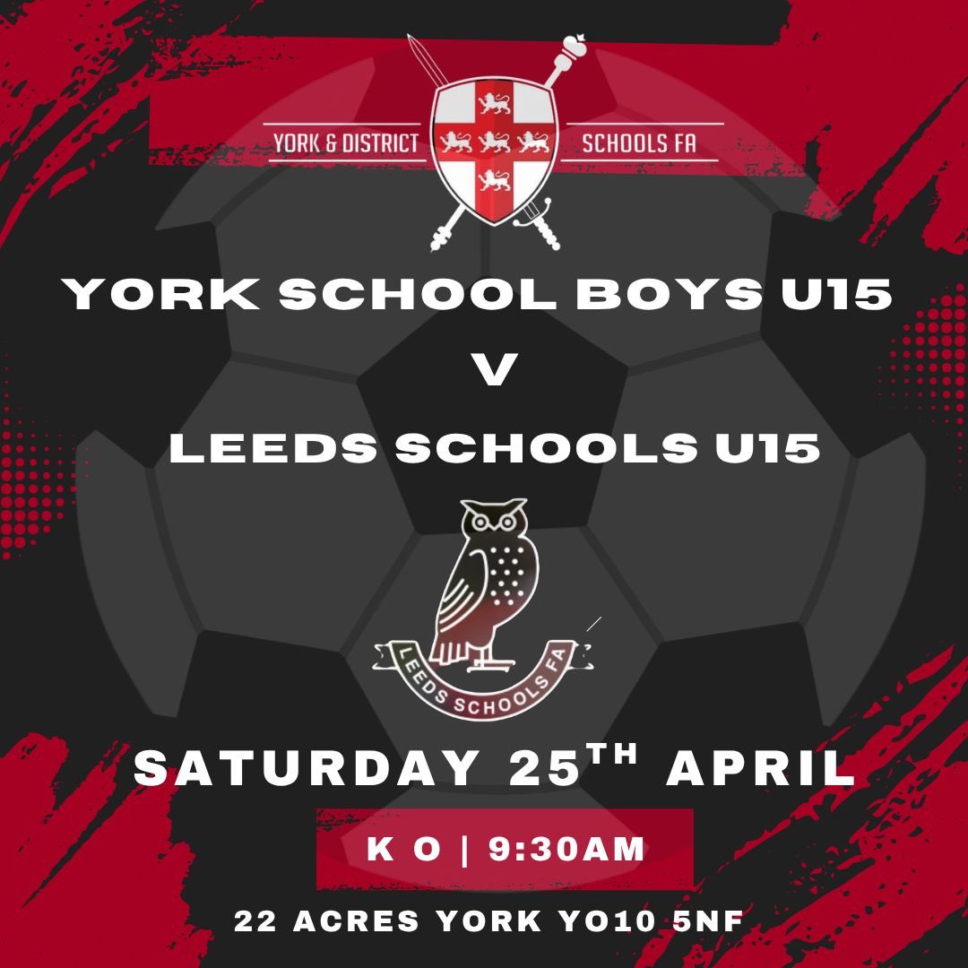 Final game of the season that will decide the U15s Yorkshire Federation Schools' Football league.

#U15 #football