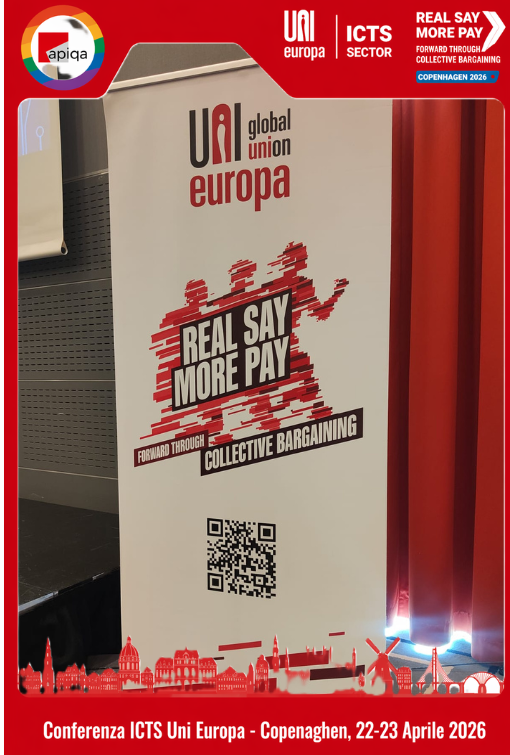 ApiqaCgil's tweet image. 🟥 Si chiude a Copenhagen la Conferenza ICTS di @UNI_Europa
Due giorni di confronto su lavoro, tecnologia e democrazia insieme a #Filcams e @SlcCgil.
Le tecnologie amplificano potere e controllo.
Servono diritti, contrattazione e voce collettiva.
#realsaymorepay #ICTS #lavoro #AI