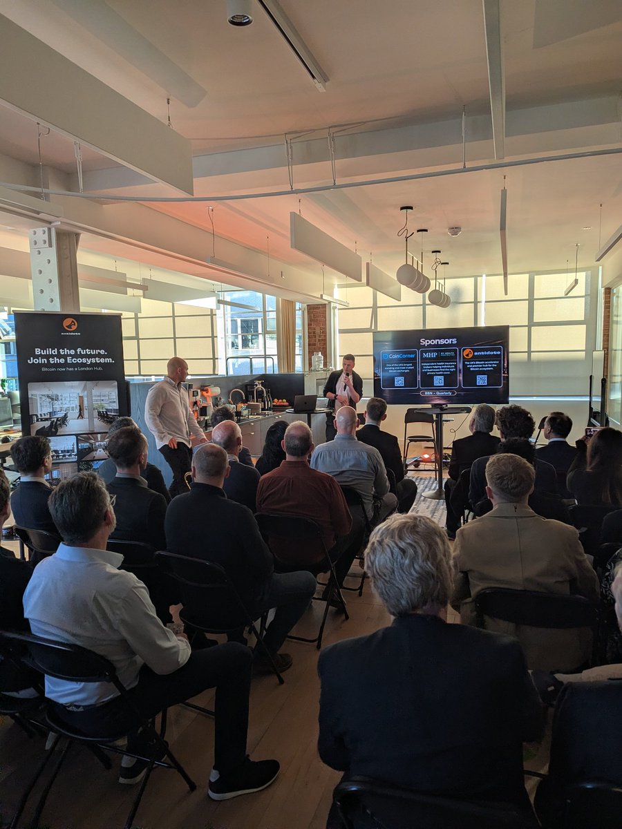 Fantastic turn out at the <a href="/AntidoteBTC/">Antidote</a> event tonight; would never guess there's a tube strike.

Thanks to <a href="/CoinCorner/">CoinCorner</a> for backing tonight's event; looking forward to hearing from the <a href="/RenewaBlox/">RenewaBlox</a> team and from <a href="/SteveBakerFRSA/">Rt Hon Steve Baker FRSA 🗽</a> and <a href="/AlunCairns/">Alun Cairns</a> ....

Kudos to the team here.
