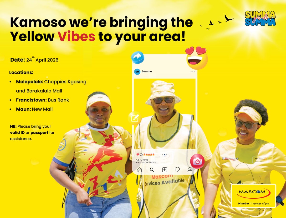 Mascom tweet media