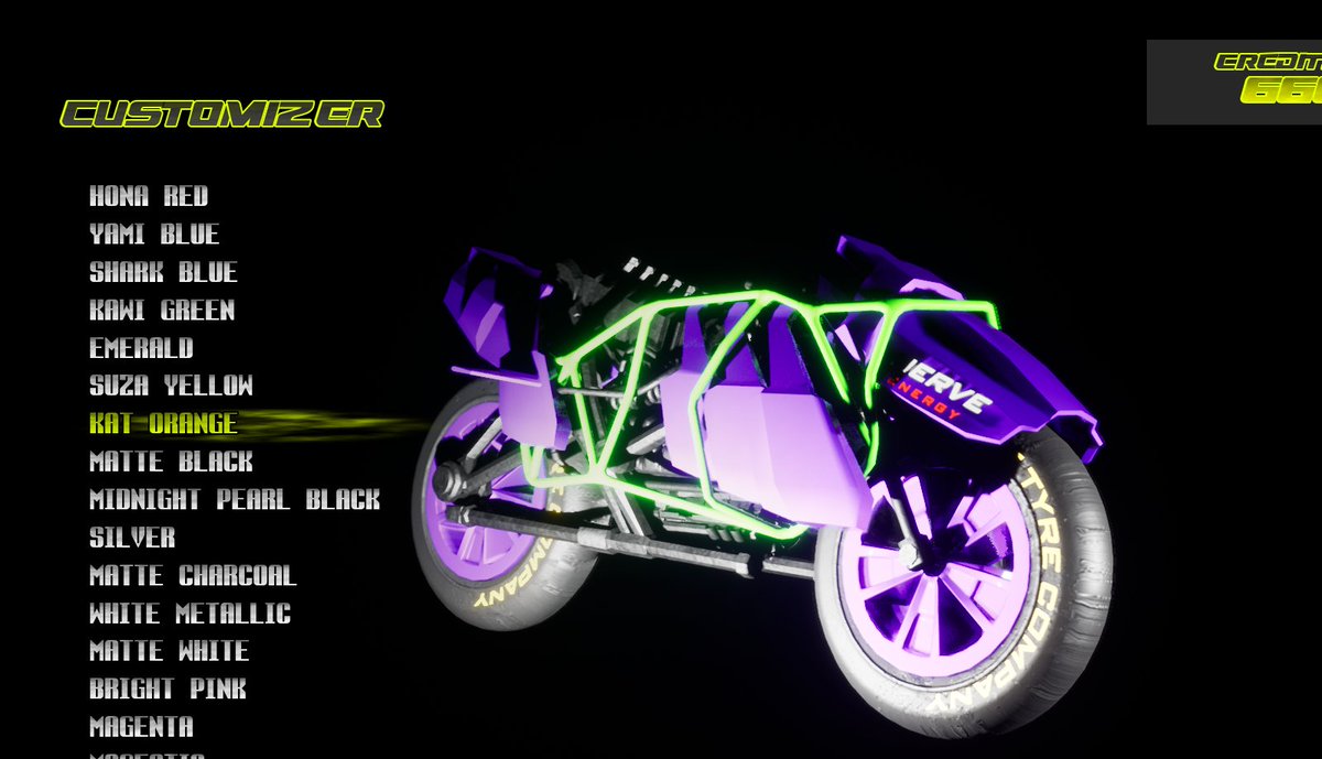 Customization system in progress. Yes you can make a NGE EVA bike

Wishlist MOTOCON on Steam: store.steampowered.com/app/4098490/Mo…