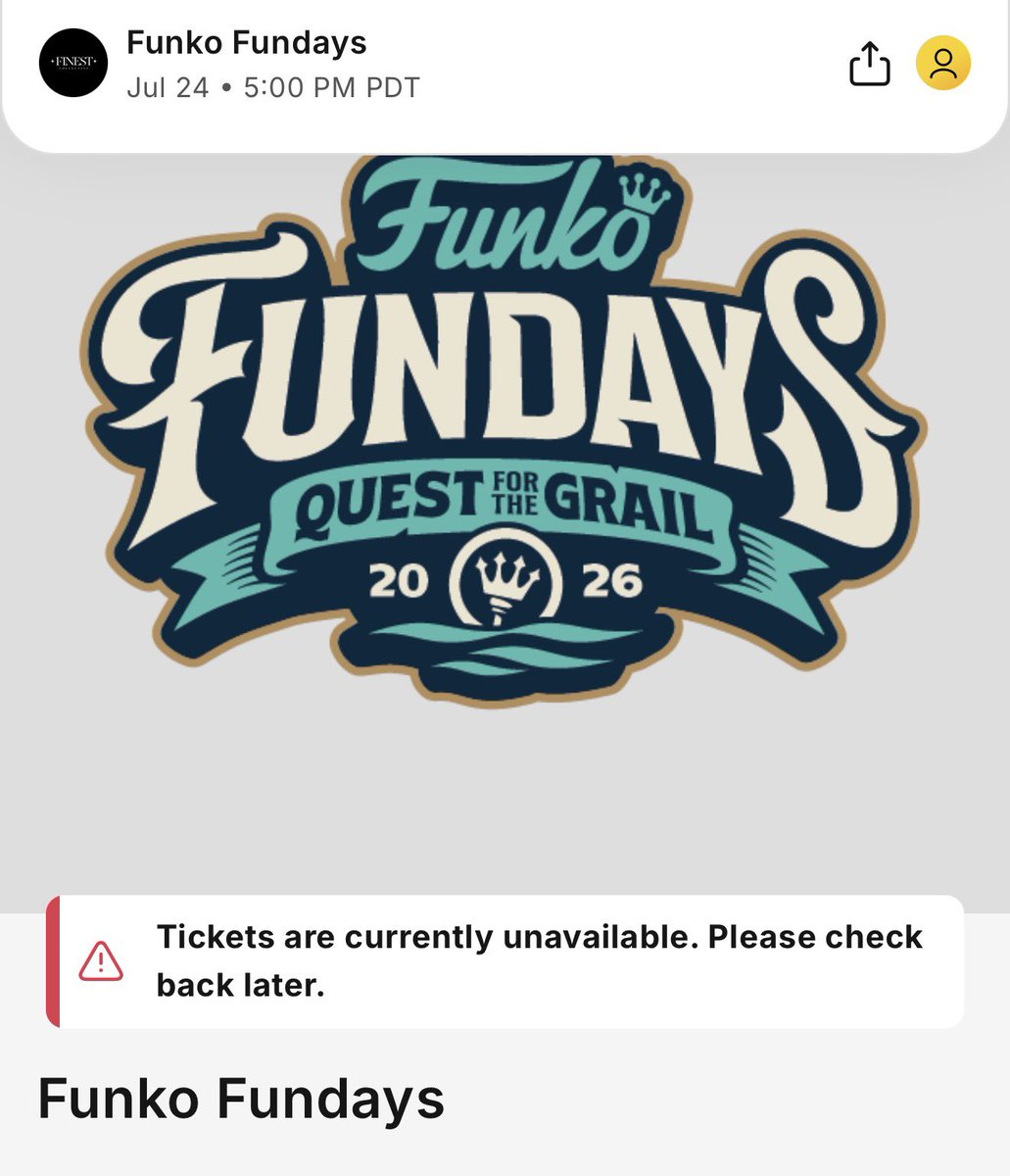 DisTrackers's tweet image. Fundays tickets are sold out! Did you get yours?
.
#SDCC #ComicCon #Funko #FunkoPop