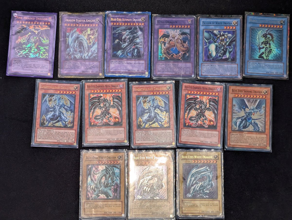fabnschz's tweet photo. @BarryOnHere Some of my most beloved cards from my old main deck. I just loved the Dragons https://t.co/s1TdSDneQE