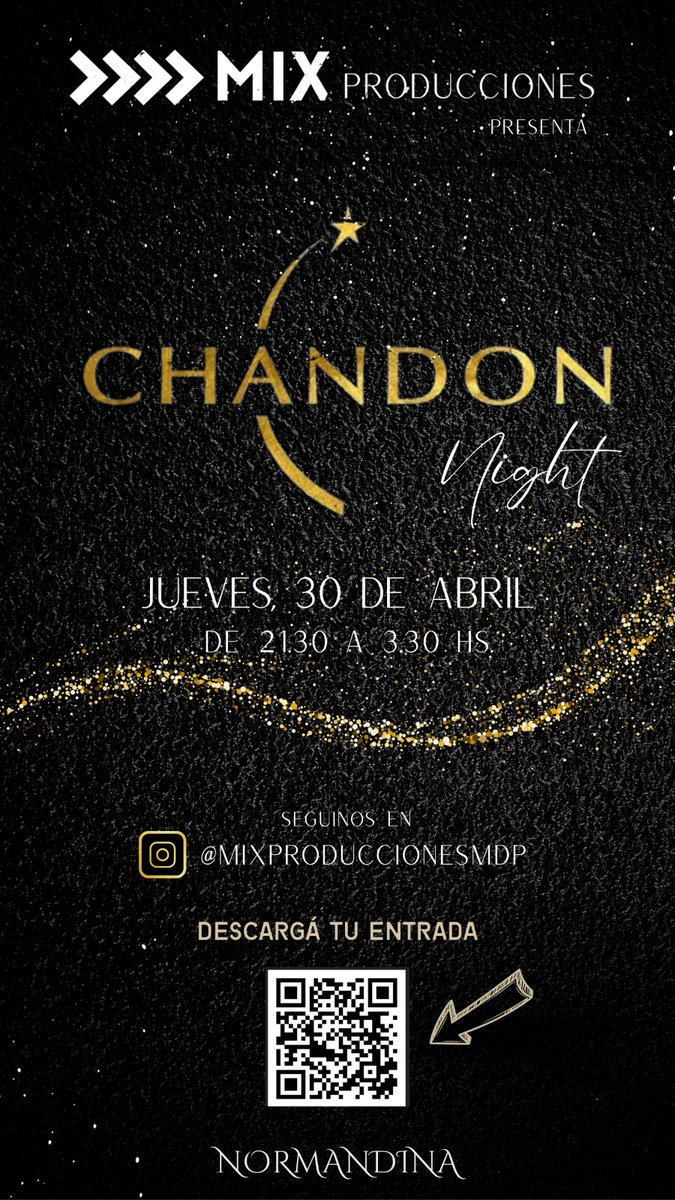 maxisueiro's tweet photo. La Chandon Night te sumerge en un viaje explosivo a la era dorada de los 80 y 90, con un torbellino de hits retro, luces psicodélicas, colores vibrantes y la sofisticación de Chandon. DJs icónicos y una energía única harán que esta noche sea una verdadera explosión del pasado.. https://t.co/7pmtyixROd