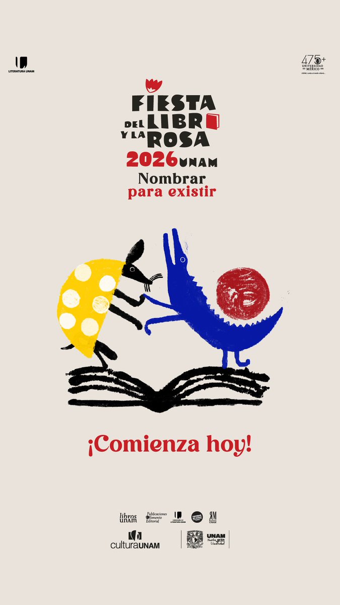 LiteraturaUNAM's tweet photo. ¡Hoy comienza la  #FiestaLibroyRosa! 📖🌹

¡Nos vemos en el Centro Cultural Universitario! https://t.co/Yk0KkwulZ6