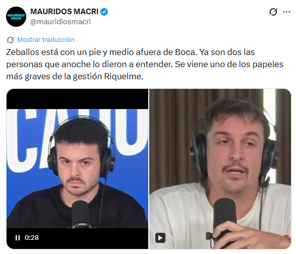 El mismo día salieron a instalar refuerzos en River y que Zeballos se va de Boca.

¿Trabajan para la misma gente?  Qué evidente es todo.