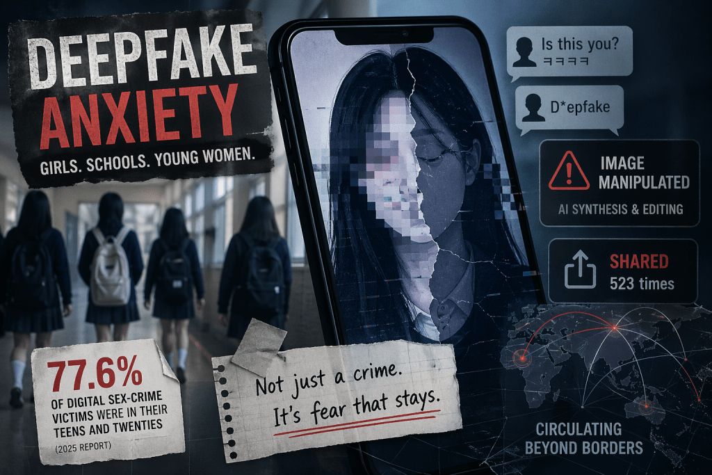 KLitReads's tweet image. The fear is not only that an image can be made.

It is that it can keep circulating.

Why South Korea’s deepfake debate keeps returning to girls, schools, and young women:
🔗 klitreads.com/2026/04/22/sou…

#SouthKorea #DigitalSafety #Deepfake #KLitReads