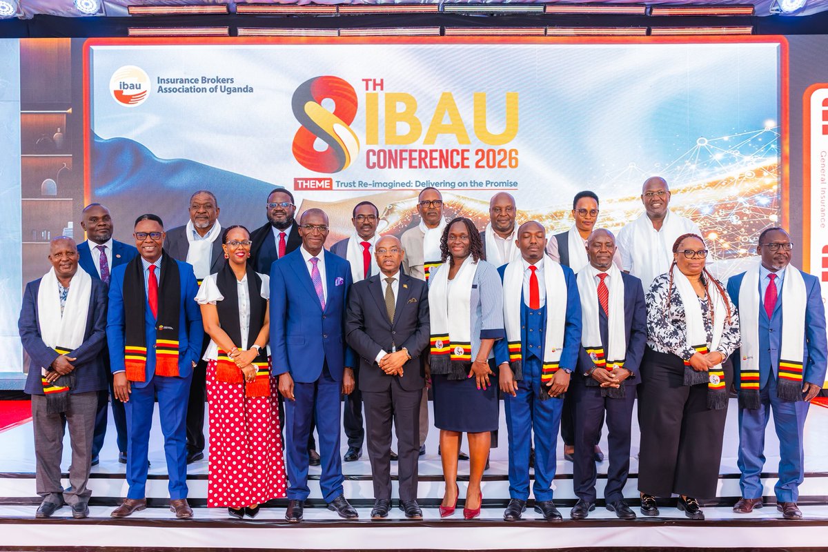 InsurBrokersUg's tweet photo. Conference Day 2 wrapped with memorable moments as groups gathered with our Chief Guest and Keynote. From IBAU leadership to platinum sponsors, committees, international delegates, and partners — each photo reflected the unity and a true testament of Trust Reimagined.

#IBAUCONFERENCE2026