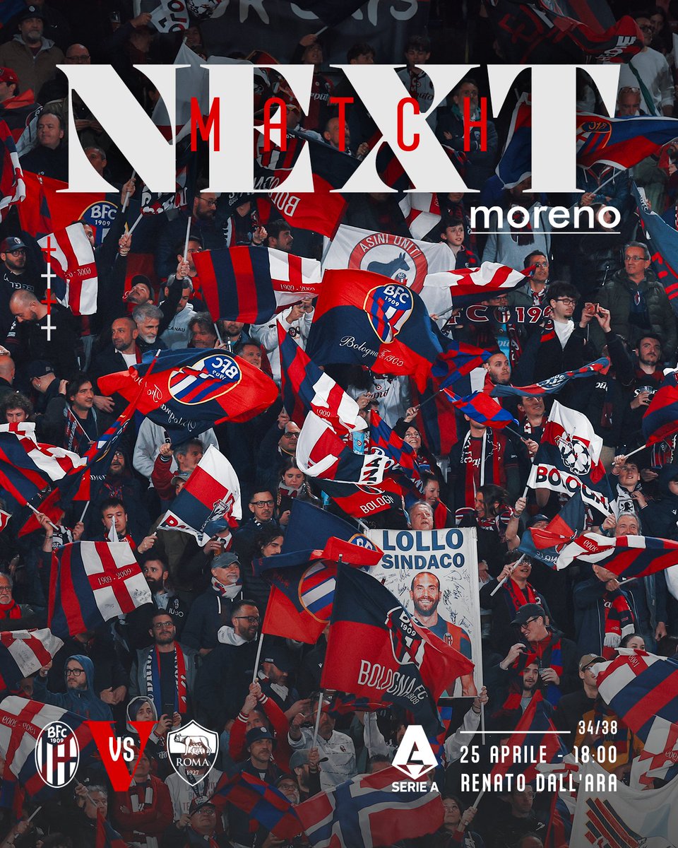Bolognafc1909's tweet image. Domani affrontiamo la Roma al Dall’Ara 🏡❤️‍🔥

Vivi il finale di stagione insieme a noi 👉 tinyurl.com/9a8ustvt

#BolognaRoma #WeAreOne