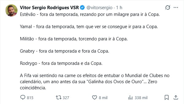 Vitor Sergio Rodrigues VSR tweet media