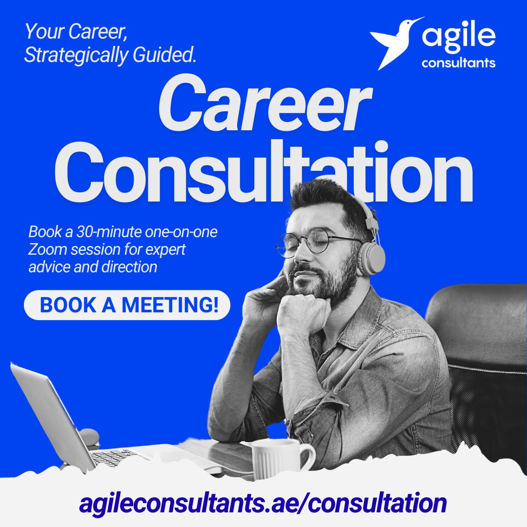 AgileUAE's tweet image. Considering your next career step?

At Agile Consultants, we provide practical guidance and honest insights to help you make informed decisions and move ahead with clarity and confidence.

Schedule your consultation today: agileconsultants.ae/consultation

#CareerDevelopment