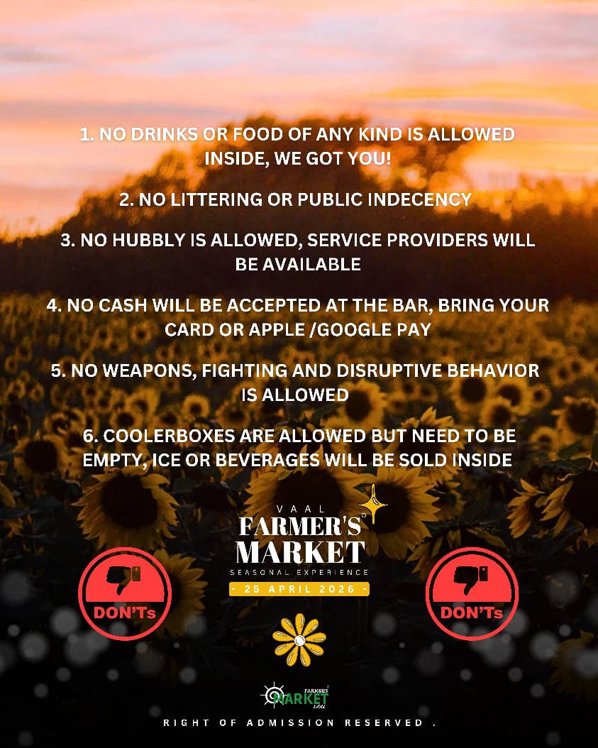 VaalFarmersMark's tweet photo. Hey! A Few Rules There And There!📍📒📢
Here's what you need to know about our Seasonal Experience April edition.🩷🧡
#SeasonalExperienceRuleBook https://t.co/YgWgygL4EZ