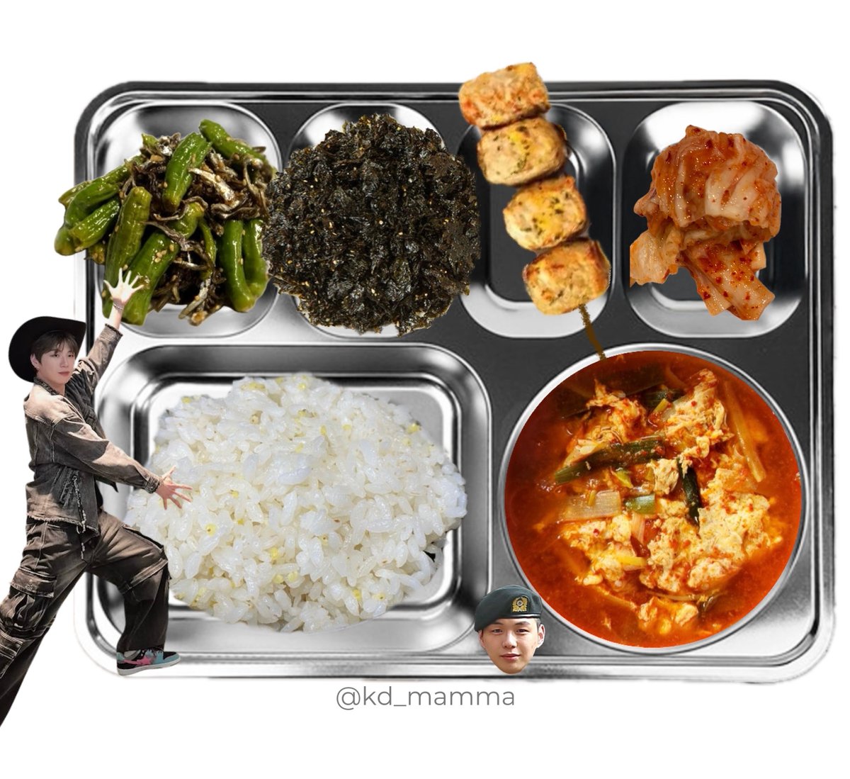 〔 2026년 4월 24일 조식 〕 
밥
얼큰계란국
꽈리고추멸치볶음
김자반
너비아니꼬지치즈맛
배추김치
   ᑎ__ᑎ      ᐱ__ᐱ     ᕱ__ᕱ
   (˶.•o•˶)    ( .•ω• )    ( .•⤚• )
ଘ(ა 🌶️ )    (ა     ૮)｡   (      ٩)੭