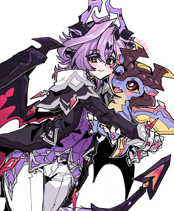 ドラゴンの日にらしいので便乗しようとしたら間に合わなかったドゥリンちゃんとちびドゥリンちゃんのらくがき