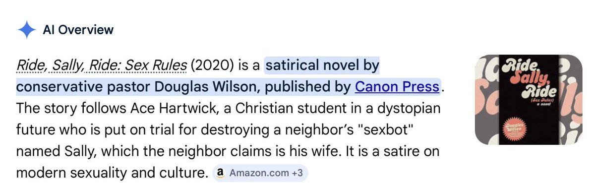 patriarchysons's tweet photo. @GabrielHudelson @SarahRBader It's most certainly about a robot sex doll. Canon Press's own advertising stated this. https://t.co/suSujv24Y7
