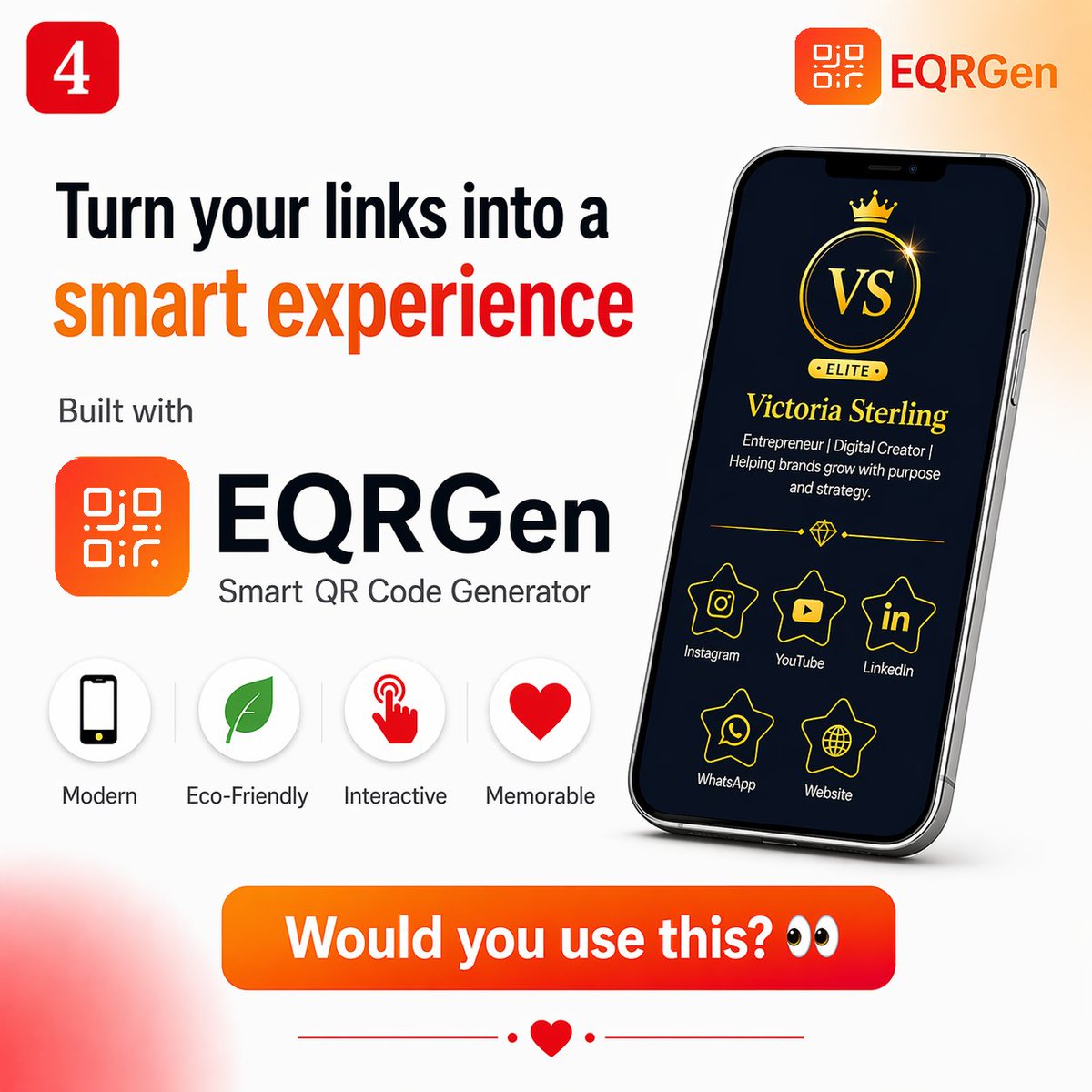 opcodera's tweet image. Sending 10 links every time someone asks "where can I find you"? 😅

There's a better way.

One QR code → ALL your links in one place

✅ Fully branded
✅ Track clicks
✅ Share anywhere

Try FREE 👇
eqrgen.com

#EQRGen #QRCode #LinkInBio #DigitalMarketing #code