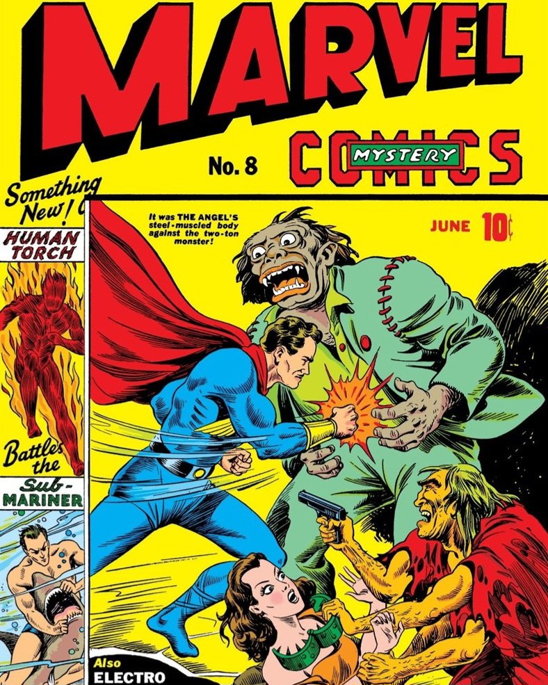 April 23, 1940 - It's the first meeting of the Human Torch and the Sub-Mariner when Marvel Mystery Comics #8 hits the stands... comics.org/issue/843 #marvelcomics #todayinhistory