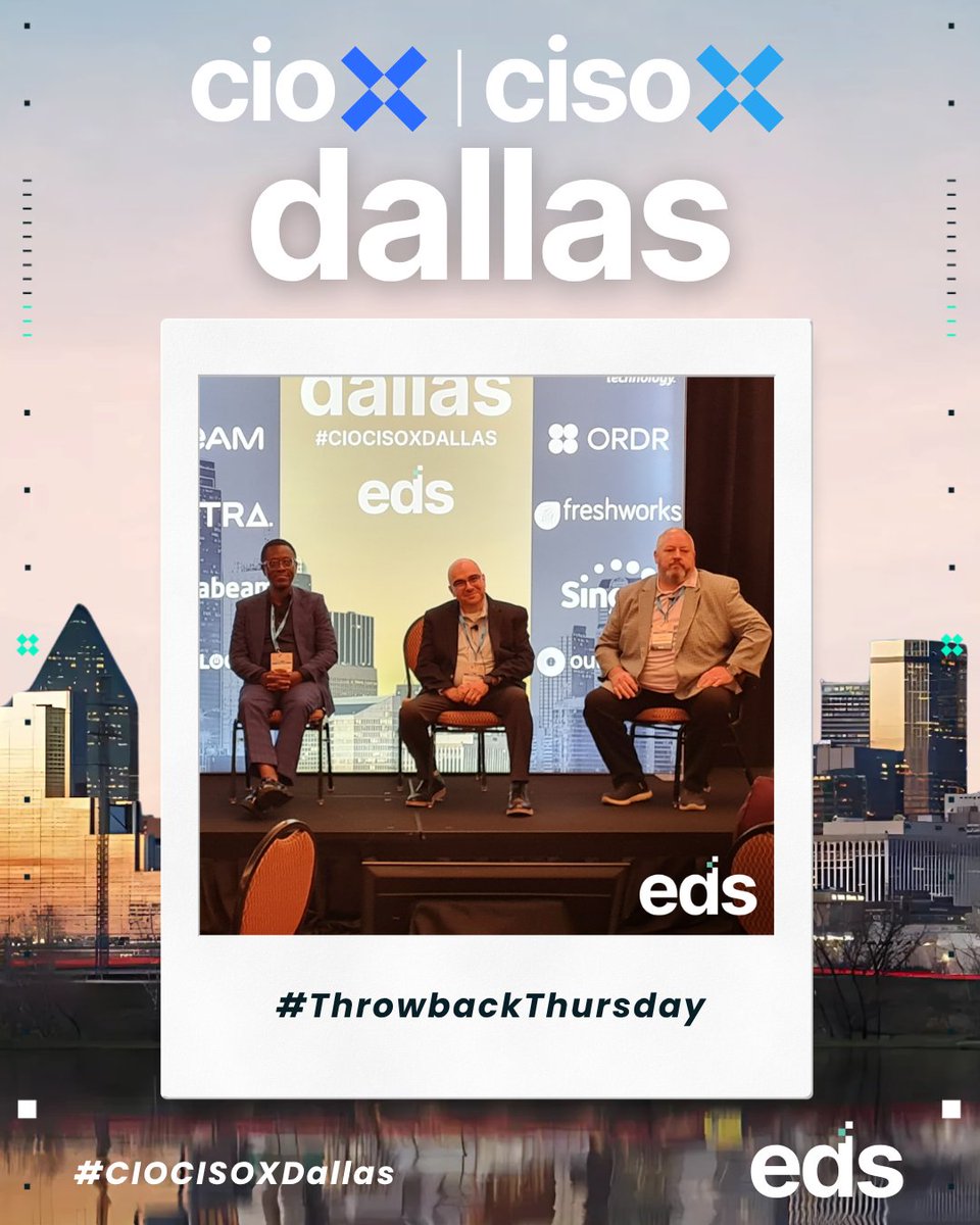 edsxevents's tweet image. 🔥 Thursday Throwback: #CIOCISOXDallasOn Sept 17, our closing panel “People, Power &amp;amp; Platforms” 
 
💡Join CIO CISO X Dallas 2026:
CIO: eu1.hubs.ly/H0mNlYM0
CISO: eu1.hubs.ly/H0mNpv00

#CIO #CISO #CyberSecurity #EDS #Xseries