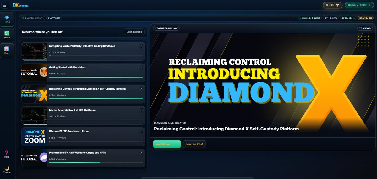 DiamondXPerps's tweet photo. Phase 2 is complete.

This wasn’t a feature update.
This was a full rebuild of how DiamondX operates under pressure.
• Scalable infrastructure
• Stronger execution correctness
• AI Ops Agent now learning the system
• Frontend elevated across DX, DXFi, and Stream

We’re not building fast.
We’re building right.
https://t.co/INiesu85xa