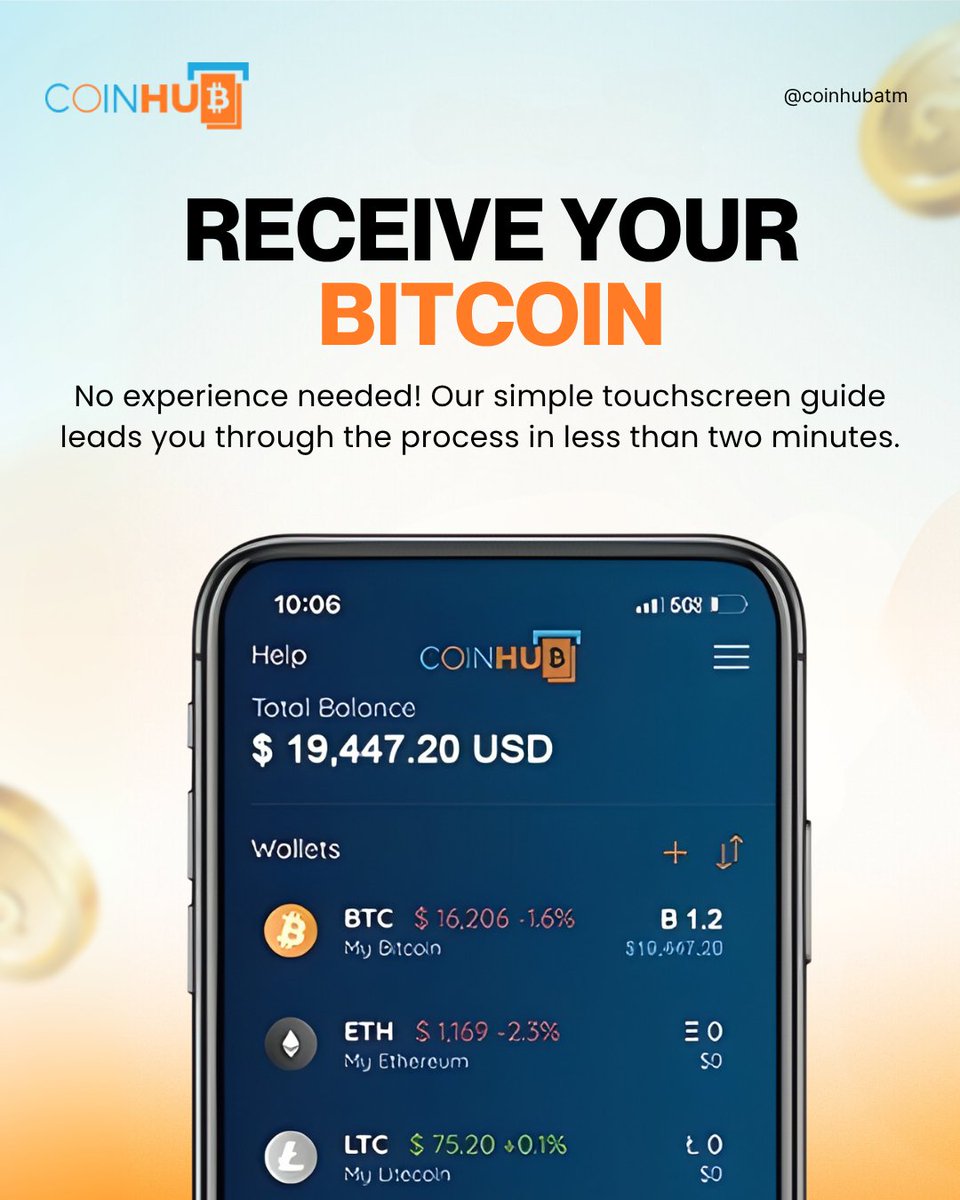 3️⃣ Verify Your Phone – Enter your number to get a one-time passcode.

4️⃣ Scan &amp; Insert Cash – Watch your running total and get your crypto in minutes.

5️⃣ Receive Your Bitcoin – Confirm your purchase and track your balance.