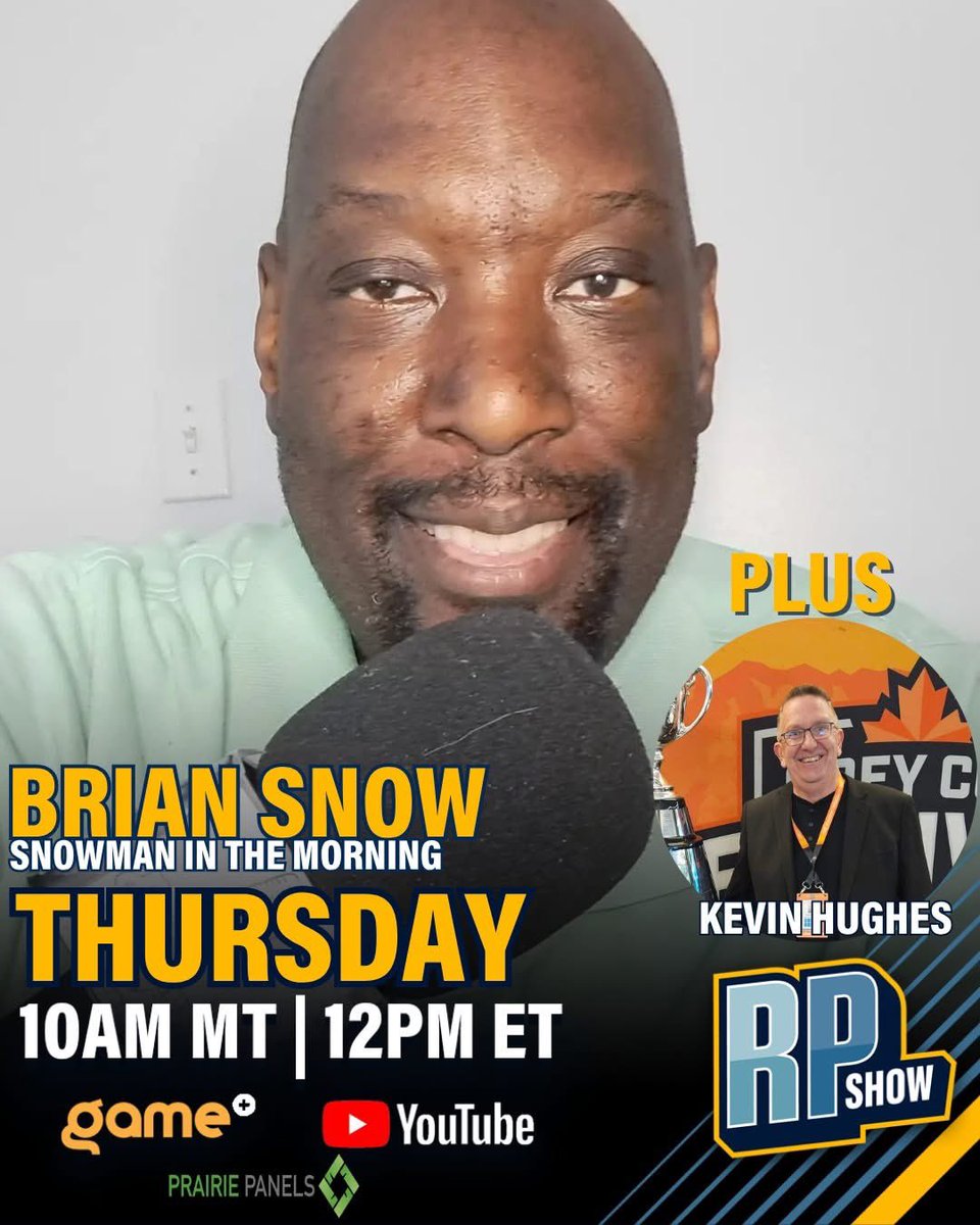 RodPedersenShow's tweet photo. ๐จ LIVE: RP Show ๐จ
ย
๐ NFL Draft Day!
๐ NHL Playoffs
๐๏ธ Brian Snow joins
โ Kevin Hughes co-hosts
ย
๐บ https://t.co/bkSet8TrKt
ย
โฐ 10AM MT | 12PM ET
๐ก @GamePlusNetwork | YouTube | WQVZ | @silverstsports (6PM PDT)
ย
Guests via Prairie Panels ๐ฅ
#RPShow https://t.co/kbeQrtLSYz
