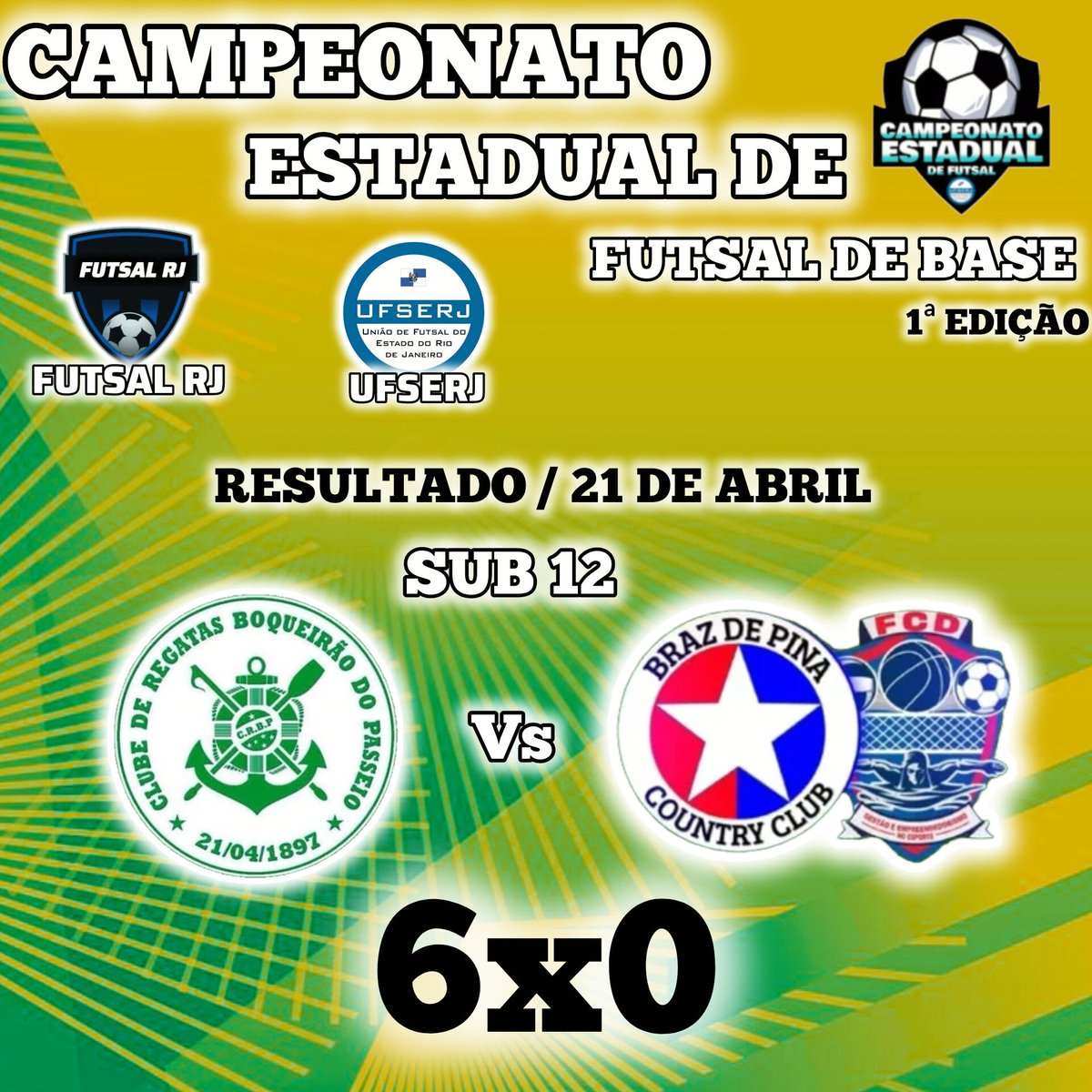 FutsalRJ2025's tweet photo. CAMPEONATO ESTADUAL DE FUTSAL DE BASE DA UFSERJ

Pela categoria Sub 12 do campeonato estadual de futsal de base da UFSERJ, o Boqueirão venceu o Brás de Pina por 6 a 0.

#FUTSALRJ #UFSERJ #CampeonatoEstadualDeFutsalDeBase #FutsalDeBase https://t.co/4ICm16iQux