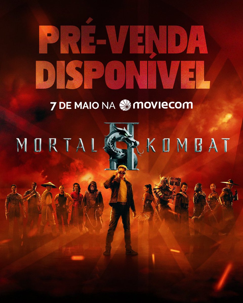 Prepare-se para o próximo round. 🕶️🪭

Garanta agora mesmo seu ingresso antecipado na PRÉ-VENDA de #MortalKombat2Filme, 7 de maio na Moviecom.

Ingressos no site/app. ❤️

#MortalKombat #MortalKombat2 #PreVenda #Cinema