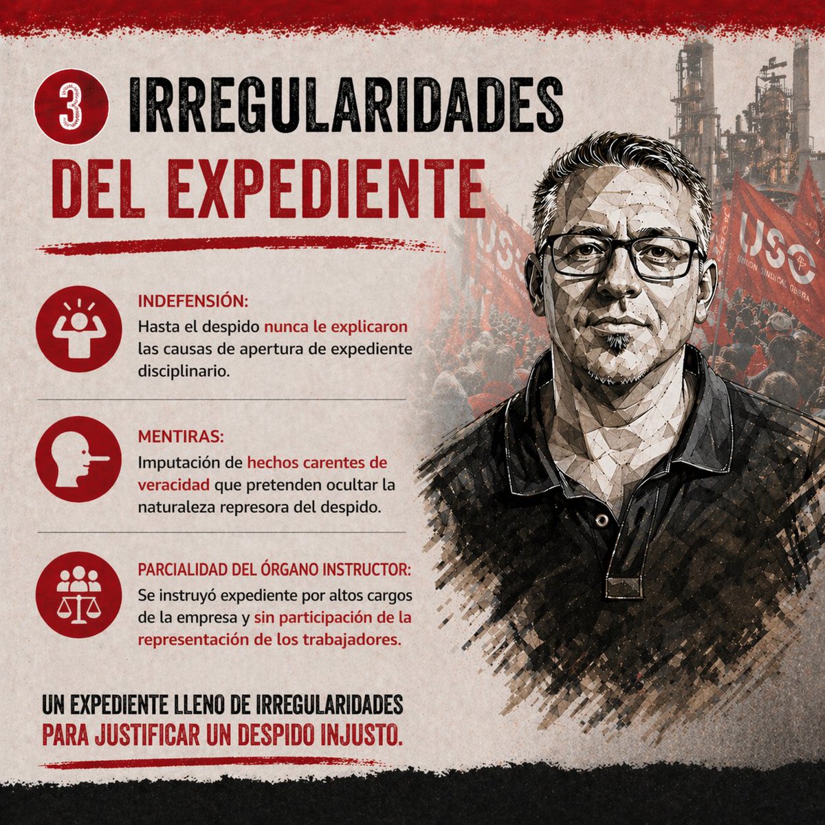 canariaspcc's tweet photo. 🚫 No es un caso aislado.
Es represión sindical.

Hoy lo explicamos claro 👇
Porque esto no va solo de ATELCO o Glovo.

Va de cómo funciona el sistema cuando nos organizamos.

#RepresiónSindical #1deMayo #LuchaObrera
@USOCanarias 
@CCOOCanarias https://t.co/oeiqMibwoP