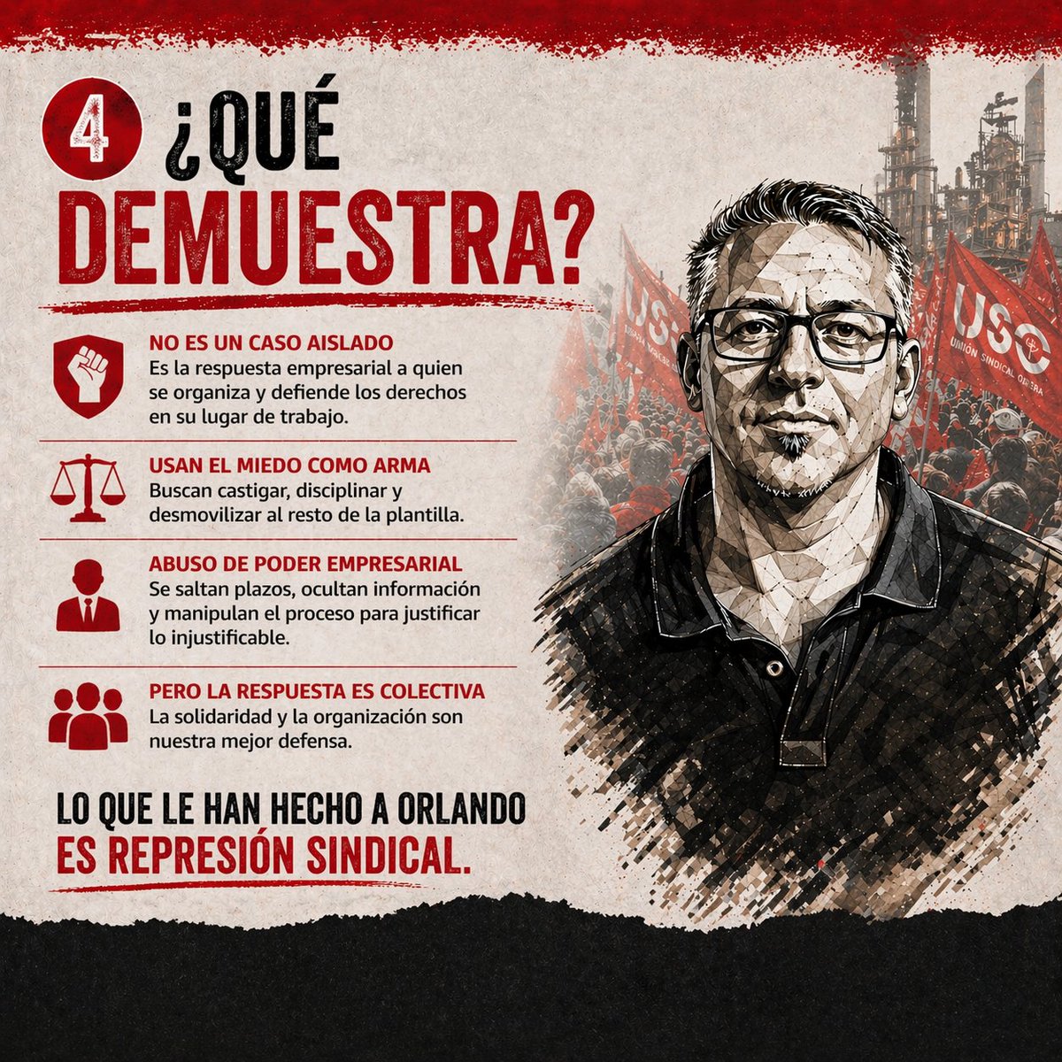 canariaspcc's tweet photo. 🚫 No es un caso aislado.
Es represión sindical.

Hoy lo explicamos claro 👇
Porque esto no va solo de ATELCO o Glovo.

Va de cómo funciona el sistema cuando nos organizamos.

#RepresiónSindical #1deMayo #LuchaObrera
@USOCanarias 
@CCOOCanarias https://t.co/oeiqMibwoP