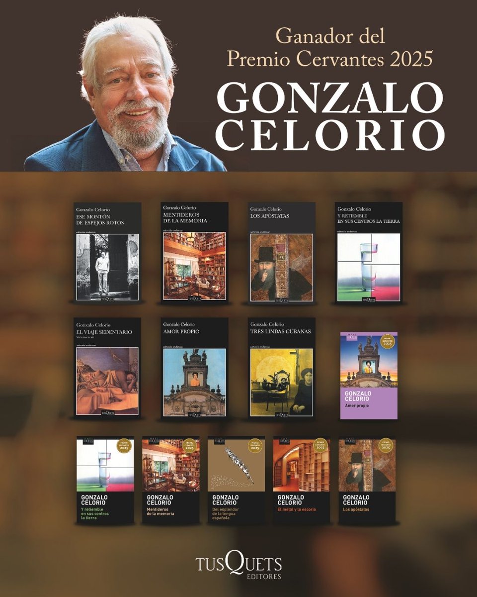 revistaLeemas's tweet photo. ¡Qué orgullo! Este #DíaDelLibro 📚, el escritor mexicano Gonzalo Celorio recibió el Premio Cervantes 🏅.

Fue en 2025 cuando se anunció que dicho reconocimiento se otorgaba a Celorio por “la elegancia y lucidez de una obra que entrelaza la memoria personal con la historia literaria y cultural de México”, y que convierte cada libro en un diálogo entre el pasado y la identidad.

Te contamos más sobre su literatura aquí 📖 https://t.co/L32cXEK5Ok