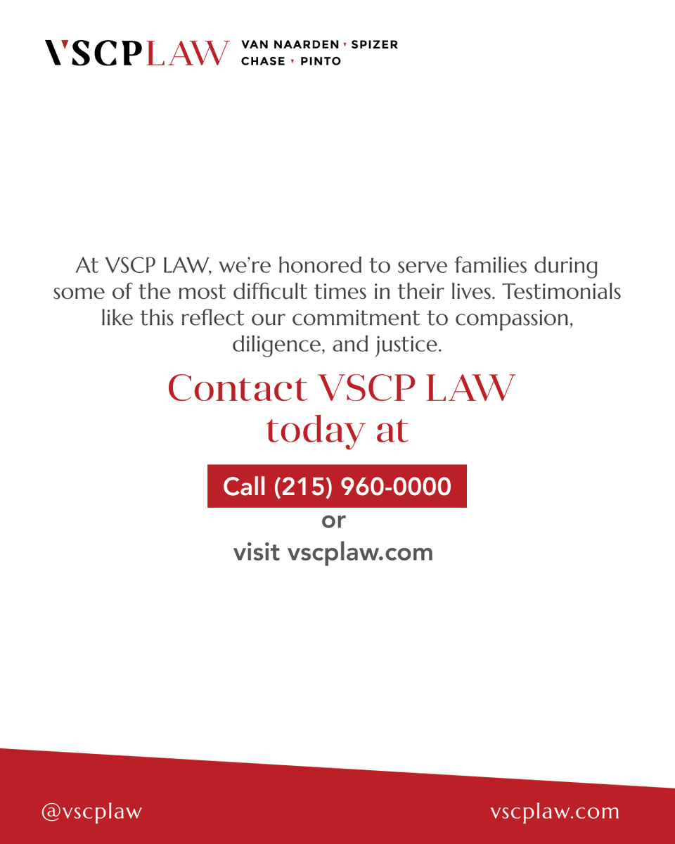 VSCPLAW's tweet photo. ⭐️⭐️⭐️⭐️⭐️ 

“This is my first time giving a review to any business. These lawyers are the real deal. I came to them with little time to spare. They took the case and they won. They are amazing, professional, and care about their clients. Months after my case was closed, I messaged them for additional assistance and they were still responsive and supportive. Just amazing!”

- D.R.

At VSCP LAW, we know choosing a legal team means establishing trust, ensuring open communication, and fully valuing your perspective, not just achieving results.
This is the unwavering standard we apply to every case.
Our firm is built on this understanding. We are committed to accessibility, responsiveness, and total dedication to our clients, a standard applied to every case.

From the moment a client reaches out, through the resolution of their case, and even after, we remain present and ready to support them when it matters most.

This testimonial reflects what we strive to provide every day: strong advocacy, dependable communication, and a level of care that goes beyond the case itself.

For a legal team that stands with you, prioritizes your needs, and delivers results with integrity, choose VSCP LAW.

📞 Contact VSCP LAW at (215) 960-0000
🌐 Visit https://t.co/kIyzqn7IzP to schedule a free consultation

Your fight is our fight.

#ClientTestimonial #VSCPLAW #PersonalInjuryLawyer #PhiladelphiaLawyer #LegalSupport