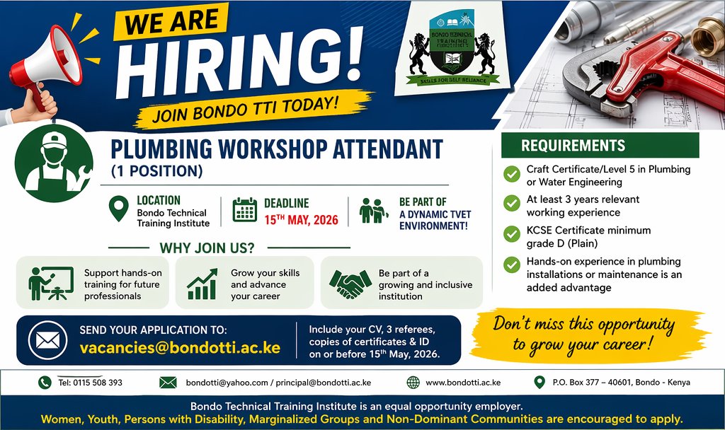 Bondo Technical Training Institute tweet media