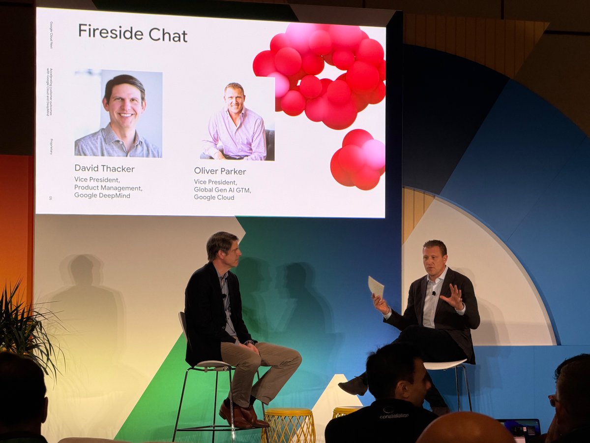 tcrawford's tweet image. Next up... a deep dive discussion about customer acceleration and DeepMind.

#CIO #AI #Cloud #DeepMind #GoogleCloudNext @googlecloud