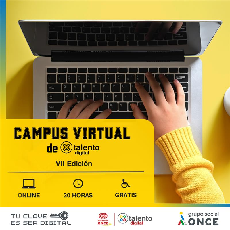 XTalentoDigital's tweet photo. ⁉️¿Tienes #discapacidad y quieres formarte en #tecnología desde cualquier parte del mundo?  

✍️Inscríbete a alguna de las más de 50 formaciones del Campus Virtual de #XTalentoDigital  

🚨¡Es tu oportunidad! 👇  
https://t.co/Wo8WNYS0NL https://t.co/G0QkbzRvML